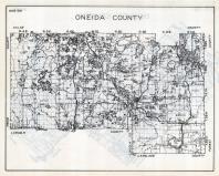 Oneida County Map, Wisconsin State Atlas 1933c